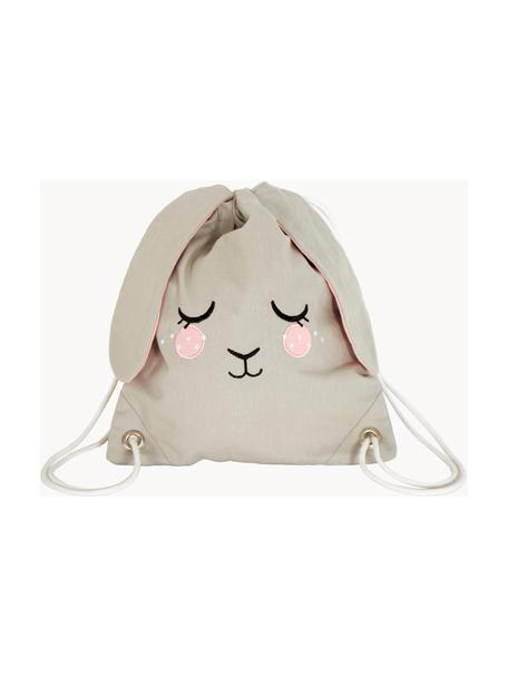 Sac à dos pour enfant Bunny, 100 % coton bio, certifié GOTS, Beige, rose, larg. 30 x haut. 35 cm