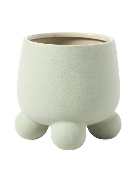 Obal na kvetináč z kameniny Olea, Kamenina, Šalviovozelená, Ø 25 x V 27 cm