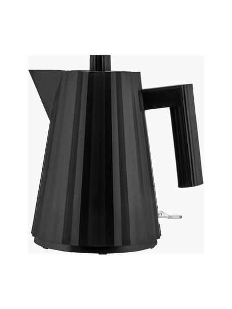Rychlovarná konvice se strukturovaným vzorem Plissé, 1 l, Termoplastická pryskyřice, Černá, Š 21 cm, V 20 cm