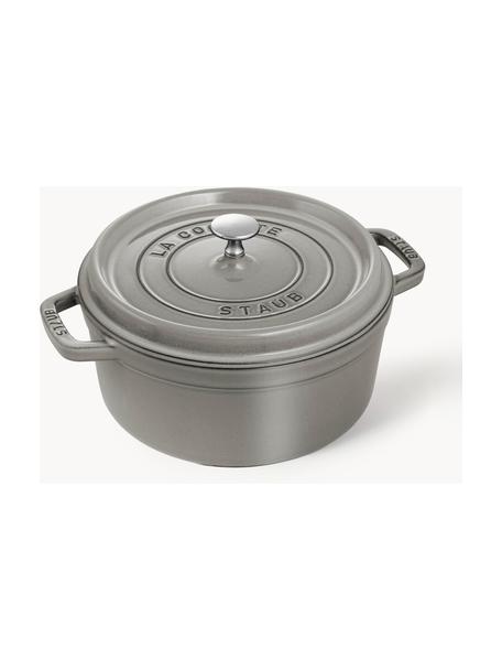 Casseruola rotonda in ghisa La Cocotte, Ghisa smaltata, Grigio lucido, Ø 24 x Alt. 15 cm, 3,8 l