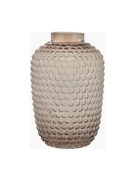 Ručně foukaná skleněná váza Dorinia, Sklo, Hnědá, Ø 20 cm, V 29 cm