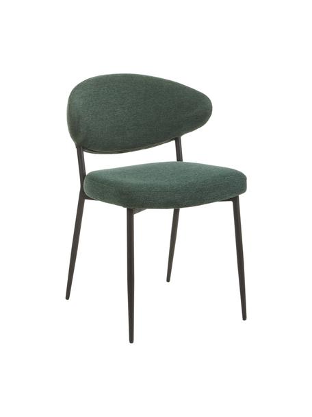 Chaises rembourrées Adele, 2 pièces, Tissu vert foncé, larg. 54 x prof. 57 cm
