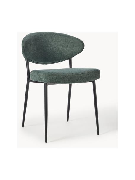 Čalúnená stolička Adele, 2 ks, Tmavozelená, Š 54 x H 57 cm