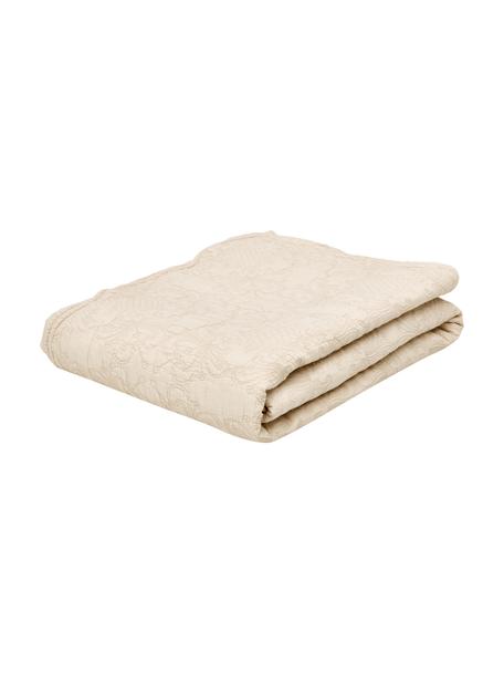 Bestickte Tagesdecke Madlon aus Baumwolle in Beige, Bezug: 100% Baumwolle, Beige, B 260 x L 260 cm (für Betten bis 200 x 200 cm)