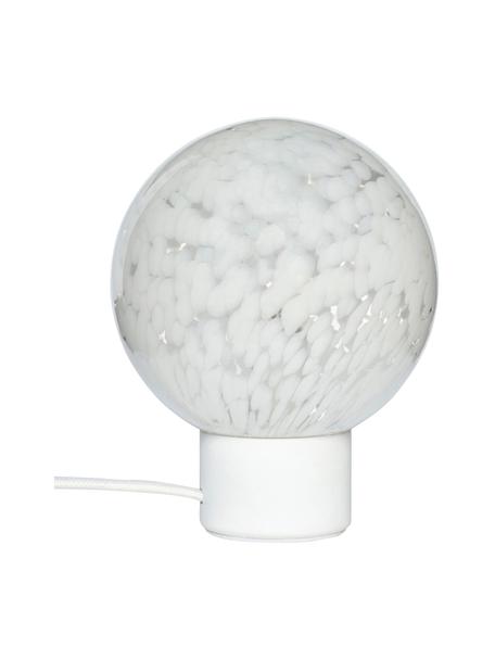 Petite lampe boule à poser Cloud, Blanc, Ø 15 x haut. 21 cm