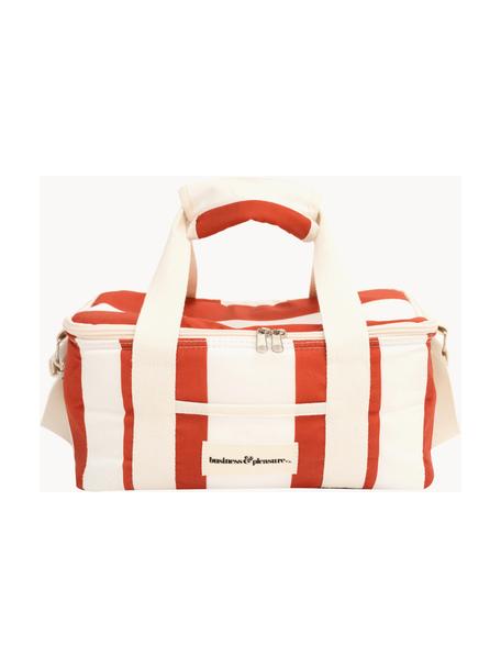 Borsa termica Holiday, 50% cotone, 25% poliestere, 25% PVC, Rosso ruggine, bianco, Larg. 32 x Alt. 20 cm