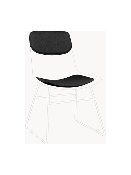 Zitkussen voor metalen stoel Wire, set van 2, Bekleding: 60% katoen, 40% polyester, Antraciet, Verschillende formaten