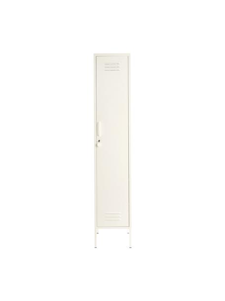 Malá šatní skříň Skinny, Ocel s práškovým nástřikem, Krémově bílá, Š 35 cm, V 183 cm