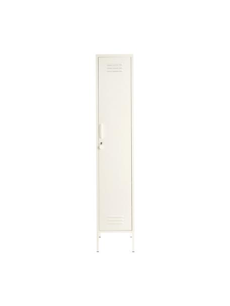Malá šatníková skriňa Skinny, Oceľ s práškovým náterom, Krémovobiela, Š 35 x V 183 cm