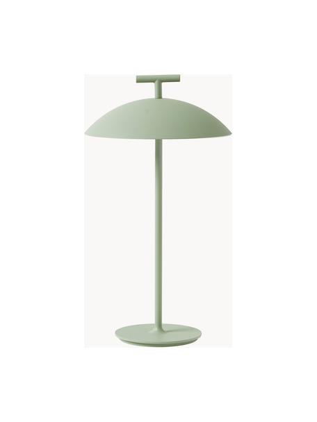 Lampe à poser LED mobile intensité variable Mini Geen-A, Métal, revêtement par poudre, Vert sauge, Ø 20 x haut. 36 cm