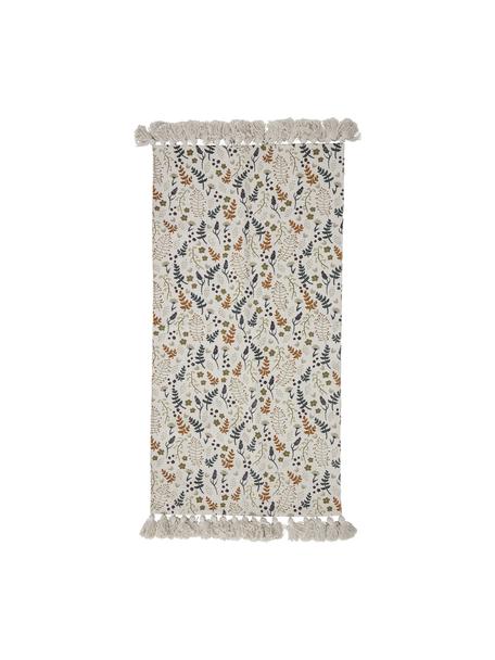 Tappeto in cotone con nappe Filipa, 100% cotone, Beige, multicolore, Larg. 65 x Lung. 120 cm (taglia XS)