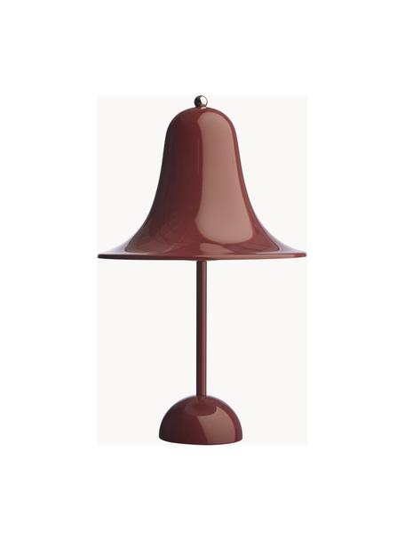 Lampada da tavolo Pantop, design Verner Panton, Rosso vino lucido, Ø 23 x Alt. 38 cm