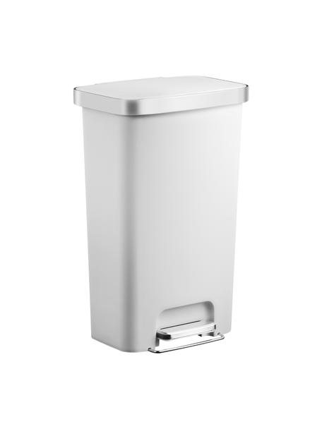 Poubelle avec roulettes intégrées Hana, Plastique, Blanc, mat, larg. 41 x haut. 65 cm