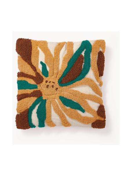 Geborduurde kussenhoes Poppy met bloemenpatroon, Meerkleurig, B 45 x L 45 cm