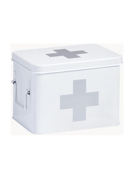 Aufbewahrungsbox Medizina, Metall, beschichtet, Weiß, B 23 x H 16 cm