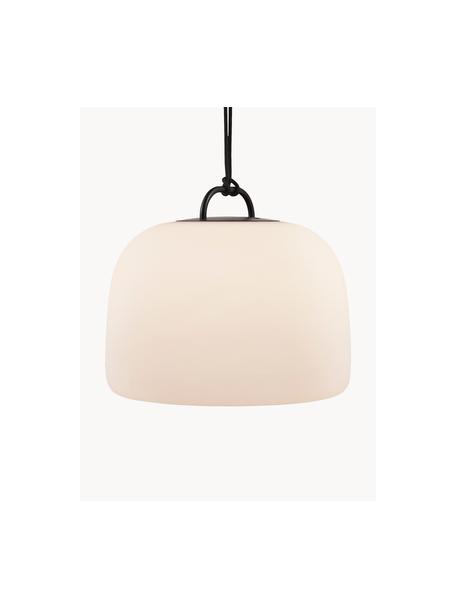 Lampada portatile luce regolabile per esterni a LED Kettle, Lampada: plastica, Bianco crema, nero, Ø 36 x Alt. 31 cm
