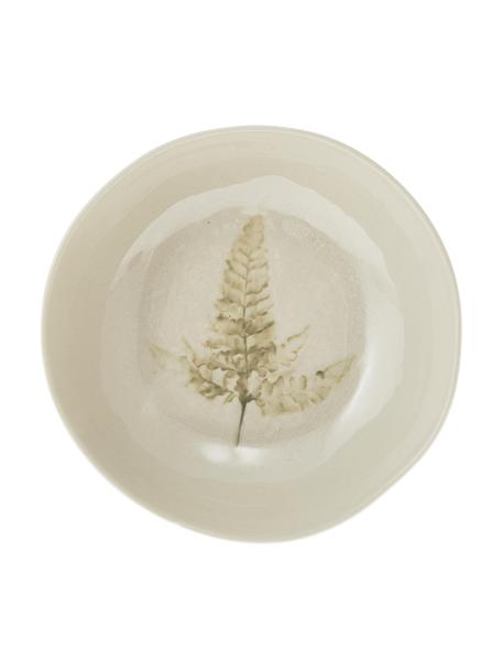 Ciotola fatta a mano con motivo erba Bea, Gres, Beige, Ø 21 x Alt. 6 cm
