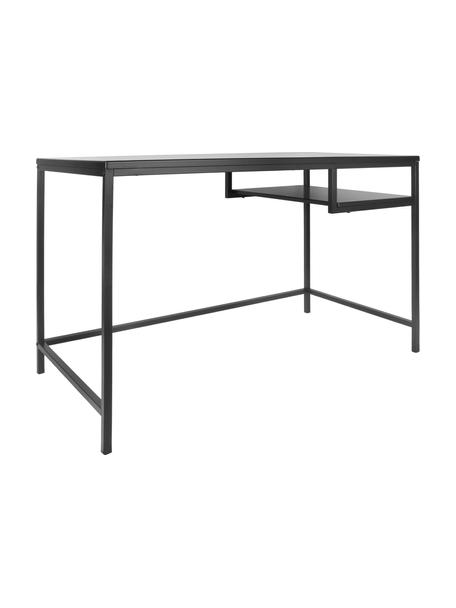 Kovový pracovný stôl v čiernej farbe Fushion, Čierna, Š 114 x H 59 cm
