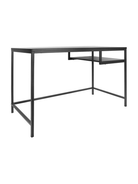 Biurko z metalu Fushion, Stelaż: metal malowany proszkowo, Czarny, S 114 x W 76 cm