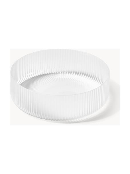 Bols striés soufflés bouche Ripple, 2 pièces, Verre, soufflé bouche, Translucide, mat, Ø 12 cm