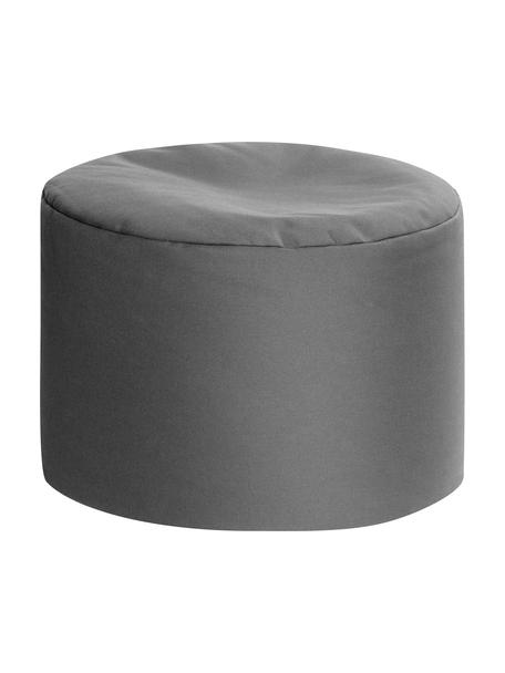 Puf de interior/exterior Dotcom, Tapizado: 100% poliacrílico, fibras, Gris oscuro, Ø 60 x Al 40 cm
