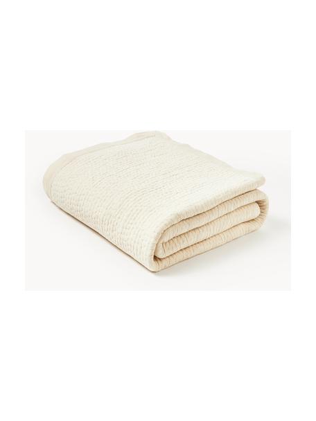 Tagesdecke Stripes aus Baumwolle, Bezug: 100% Baumwolle, Off-White, B 180 x L 250 cm (für Betten bis 140 x 200 cm)