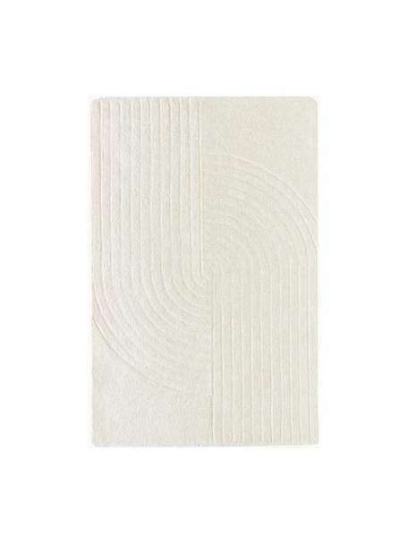 Tappeto in lana fatto a mano Mason, Retro: 100% cotone Nel caso dei , Bianco crema, Larg. 120 x Lung. 180 cm (taglia S)