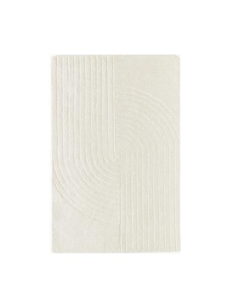 Tapis en laine tuftée main Mason, Blanc crème, larg. 120 x long. 180 cm (taille S)