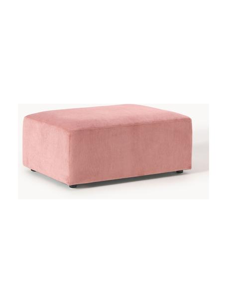 Pouf en velours côtelé Melva, larg. 99 x prof. 72 cm, Velours côtelé rose, larg. 99 x prof. 72 cm