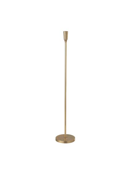 Świecznik Vela, Metal powlekany, Odcienie złotego, Ø 3 x W 81 cm