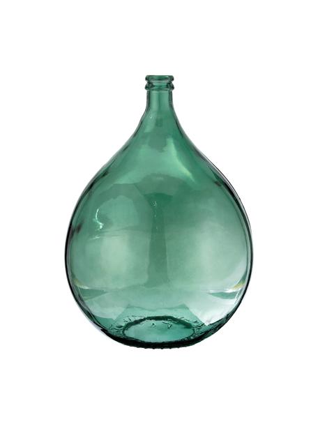 Podlahová váza z recyklovaného skla Drop, Recyklované sklo, Zelená, Ø 40 x V 56 cm