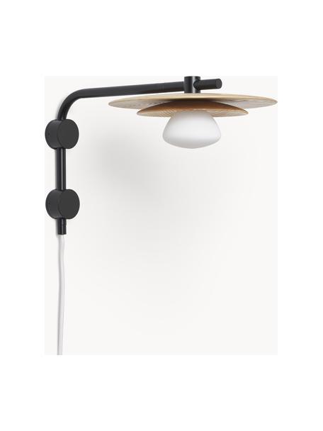 Lampada da tavolo Desto, Paralume: lino (100% poliestere), Verde oliva, Ø 25 x Alt. 36 cm