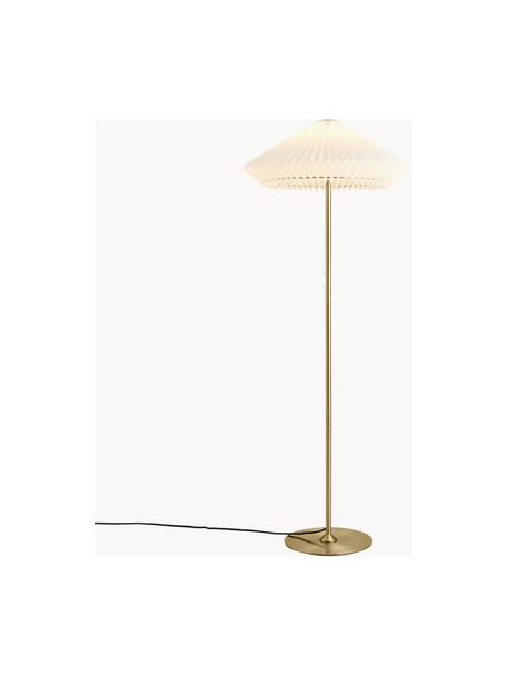 Lampadaire Paris, Blanc, doré, larg. 45 x haut. 74 cm