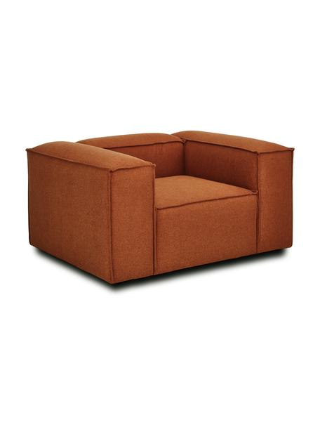 Poltrona Lennon, Rivestimento: 100% poliestere Il rivest, Struttura: legno di pino massiccio, , Gambe: plastica, Tessuto color terracotta, Larg. 130 x Prof. 101 cm