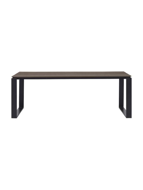 Stół ogrodowy Brutus, Blat: płyta pilśniowa średniej , Nogi: aluminium powlekane, Ciemne drewno naturalne, S 210 x G 100 cm