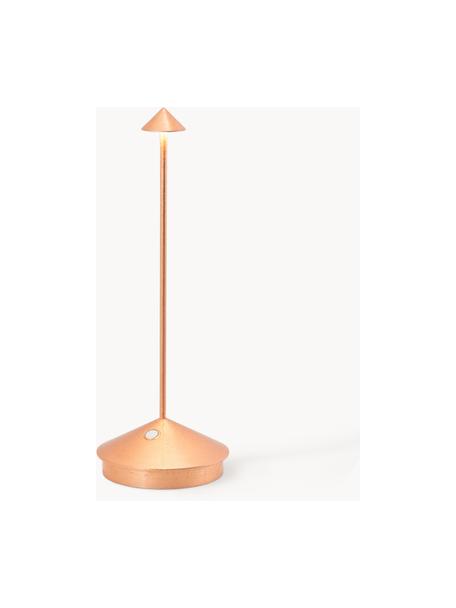 Malá prenosná stolová LED lampa Pina, Odtiene medenej, Ø 11 x V 29 cm
