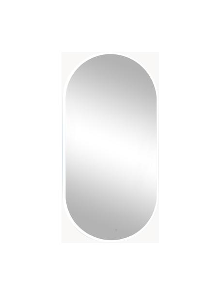Miroir mural LED ovale Starlight, Verre miroir, Blanc, larg. 45 x haut. 90 cm