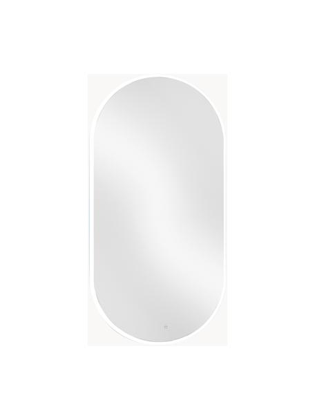 Miroir mural LED ovale Starlight, Verre miroir, Blanc, larg. 45 x haut. 90 cm