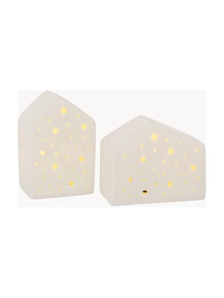 Farolillos Julika , 2 uds., Porcelana, Blanco, Set de diferentes tamaños