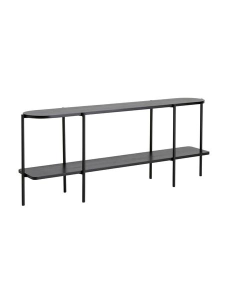Standregal Gugge aus Holz und Metall, Gestell: Metall, pulverbeschichtet, Schwarz, B 150 x H 61 cm