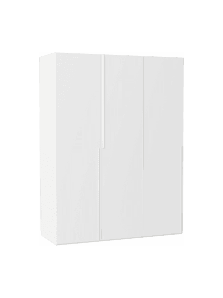 Szafa modułowa Leon, 3-drzwiowa, różne warianty, Korpus: płyta wiórowa pokryta mel, Biały, W 200 cm, Basic