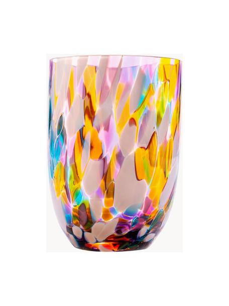 Bicchieri da acqua piccoli fatti a mano Splash 6 pz, Vetro, Multicolore, Ø 7 x Alt. 10 cm, 250 ml