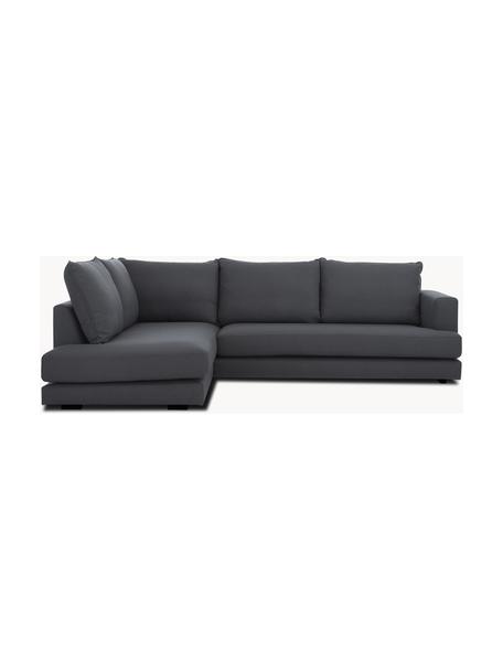 Ecksofa Tribeca, Bezug: 100 % Polyester Der hochw, Gestell: Massives Kiefernholz, Füße: Massives Buchenholz, lack, Webstoff Anthrazit, B 274 x T 192 cm, Eckteil rechts