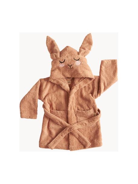 Kinder-Bademantel Bunny, verschiedene Größen, 100 % Bio-Baumwolle, GOTS-zertifiziert, Terrakotta, B 36 x L 48 cm