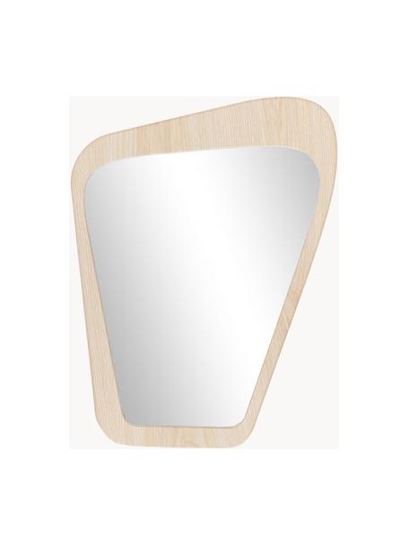 Espejo de pared May, Parte trasera: tablero de fibras de dens, Espejo: cristal, Madera clara, beige, An 41 x Al 55 cm