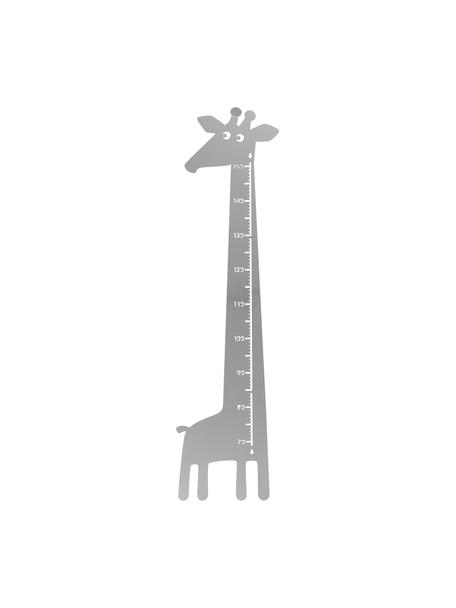 Groeimeter Giraffe, Gepoedercoat metaal, Grijs, B 28 cm x H 115 cm