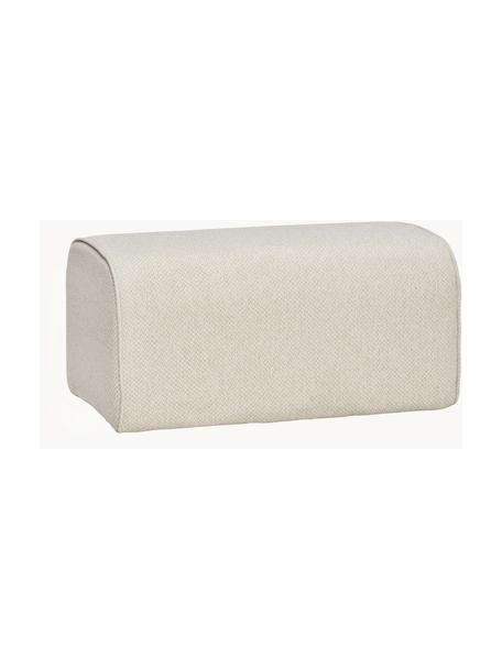 Beklede poef Mellow, Bekleding: 100% polyester Met 40.000, Geweven stof lichtbeige, B 81 x H 40 cm