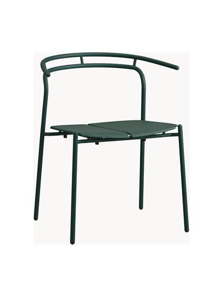 Chaise de jardin en métal Novo, Acier, enduit, Vert foncé, larg. 62 x prof. 54 cm