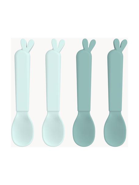 Löffel-Set Kiddish, 4-tlg., Kunststoff, Blautöne, L 13 cm