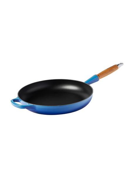Litinová pánev s dřevěnou rukojetí Signature Collection, Odstíny modré, Ø 28 cm, V 8 cm